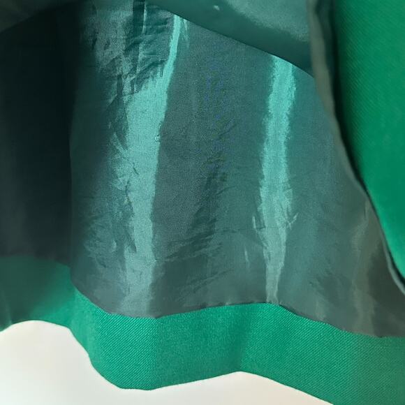 J. Crew Sidewalk Mini Skirt Size 8 Wool Blend Kelly Green Pockets Preppy Stretch - Picture 4 of 7